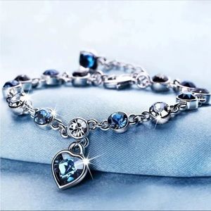 Heart Blue crystal Bracelet
